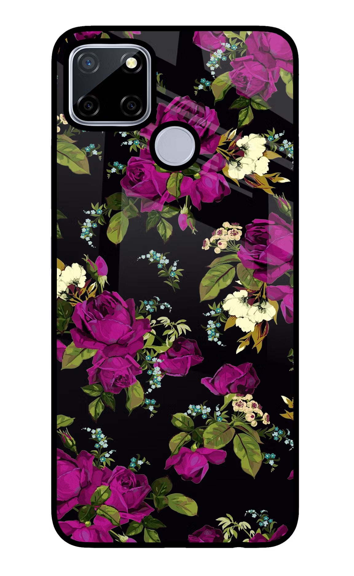 Flowers Realme C12/Narzo 20 Glass Case Back Cover by Casekaro