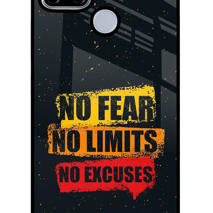No Fear No Limits No Excuse Realme C12/Narzo 20 Glass Case