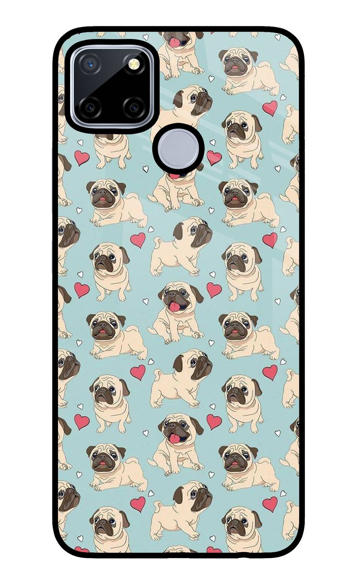 Pug Dog Realme C12/Narzo 20 Glass Case