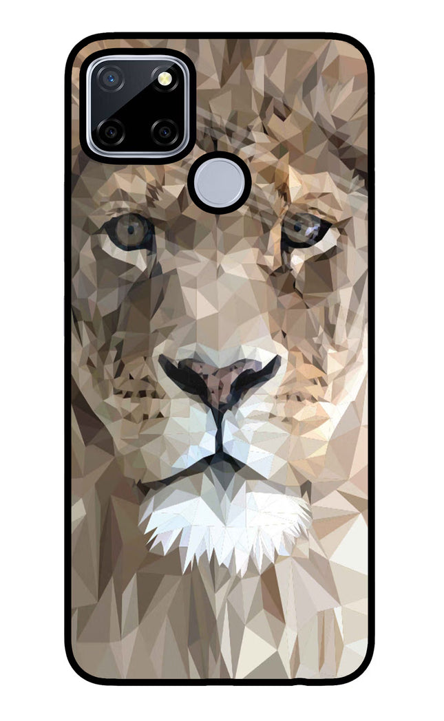 Lion Art Realme C12/Narzo 20 Glass Case Back Cover by Casekaro