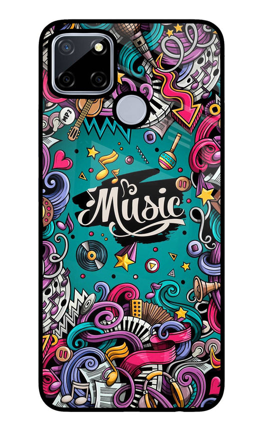 Music Graffiti Realme C12/Narzo 20 Glass Case