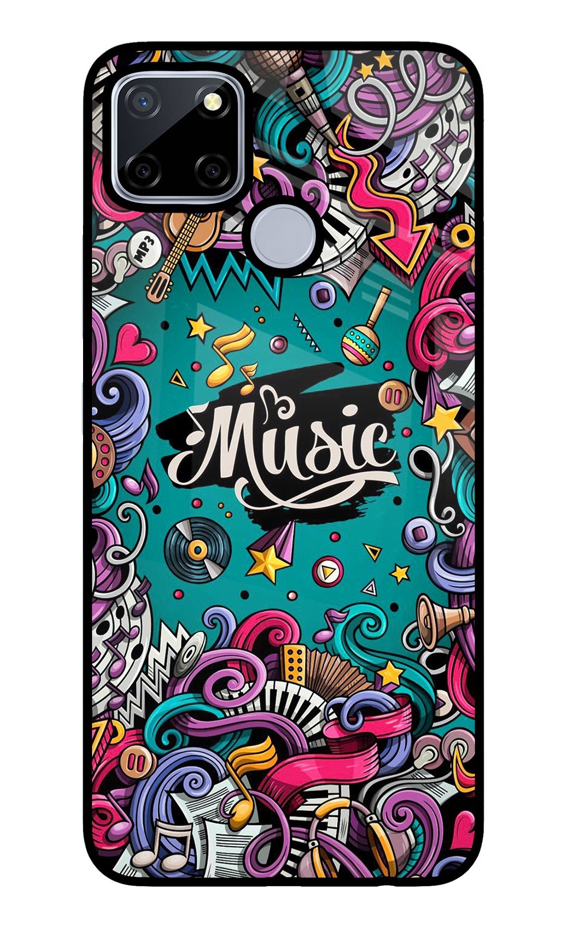 Music Graffiti Realme C12/Narzo 20 Back Cover