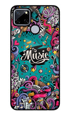 Music Graffiti Realme C12/Narzo 20 Glass Case