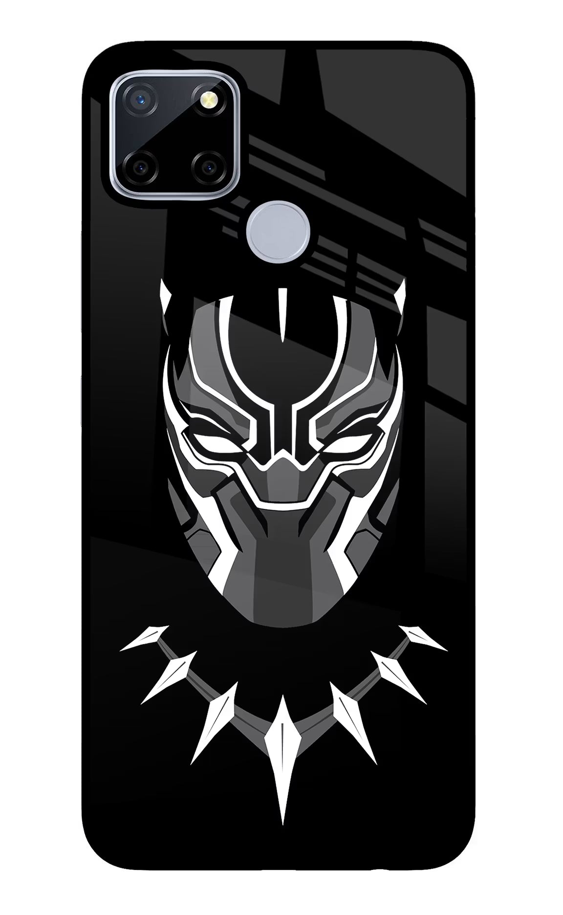 Black Panther Realme C12/Narzo 20 Glass Case Back Cover by Casekaro