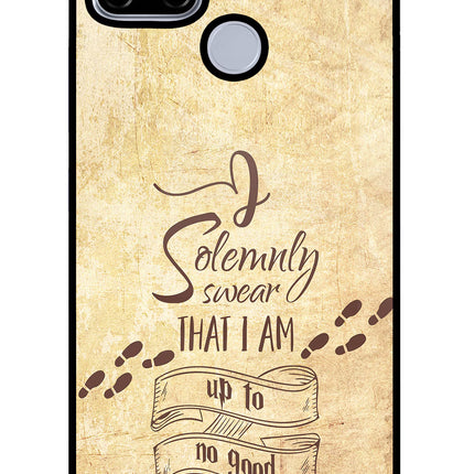I Solemnly swear that i up to no good Realme C12/Narzo 20 Glass Case Back Cover by Casekaro
