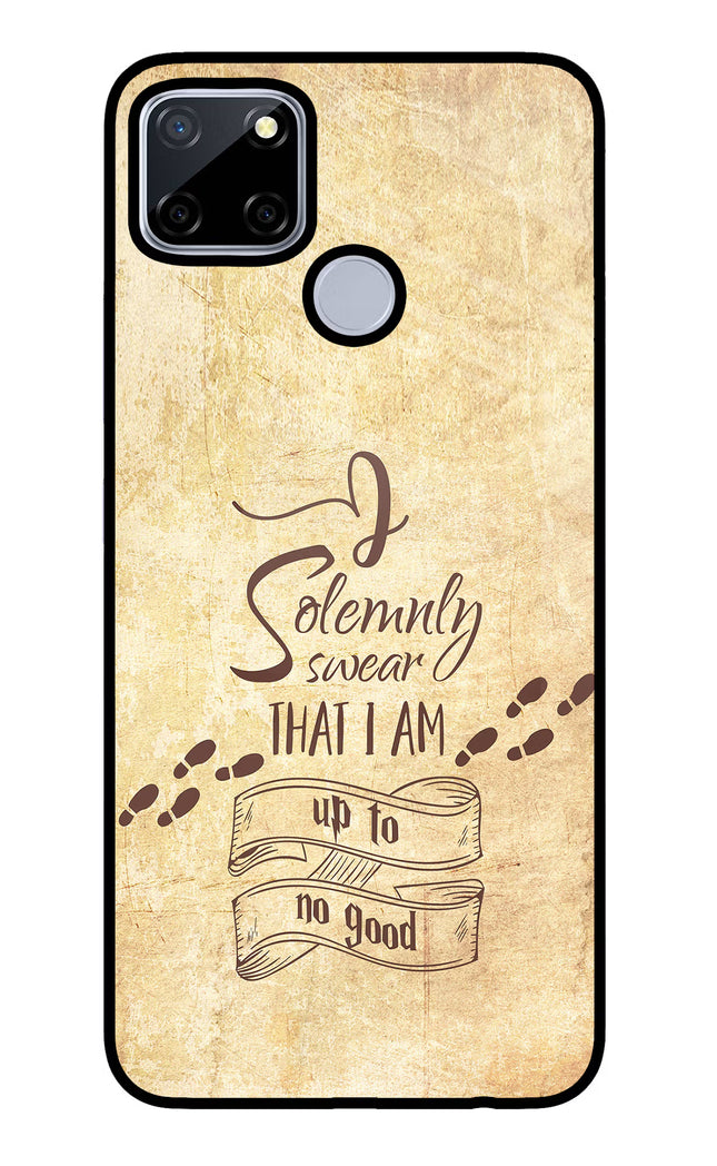 I Solemnly swear that i up to no good Realme C12/Narzo 20 Glass Case Back Cover by Casekaro
