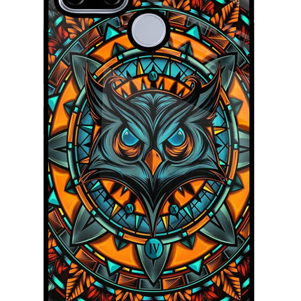 Angry Owl Art Realme C12/Narzo 20 Glass Case Back Cover by Casekaro