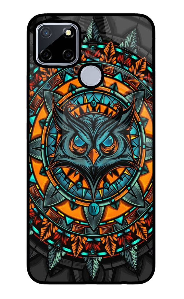 Angry Owl Art Realme C12/Narzo 20 Glass Case Back Cover by Casekaro
