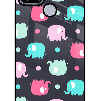 Elephants Realme C12/Narzo 20 Glass Case
