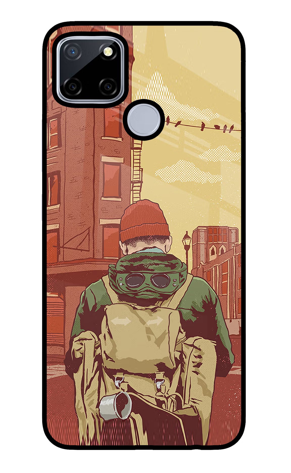 Adventurous Realme C12/Narzo 20 Glass Case Back Cover by Casekaro