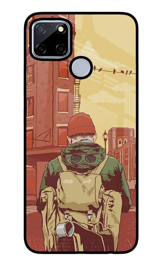 Adventurous Realme C12/Narzo 20 Glass Case Back Cover by Casekaro