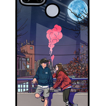 Chilling Couple Realme C12/Narzo 20 Glass Case Back Cover by Casekaro