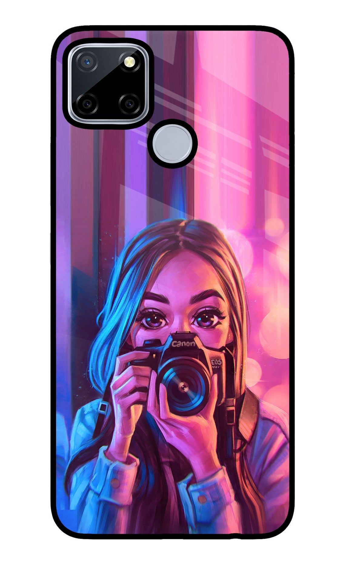 Girl Photographer Realme C12/Narzo 20 Glass Case