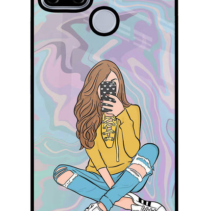 Selfie Girl Realme C12/Narzo 20 Glass Case Back Cover by Casekaro