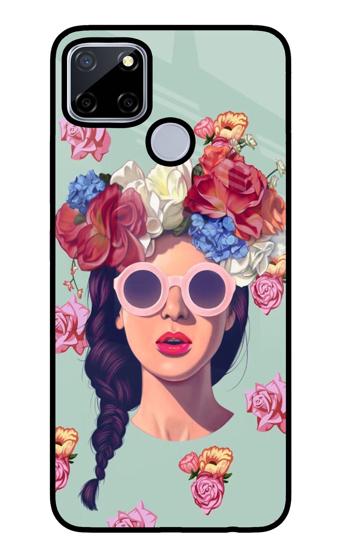 Pretty Girl Realme C12/Narzo 20 Glass Case Back Cover by Casekaro