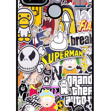 Sticker Bomb Realme C12/Narzo 20 Glass Case