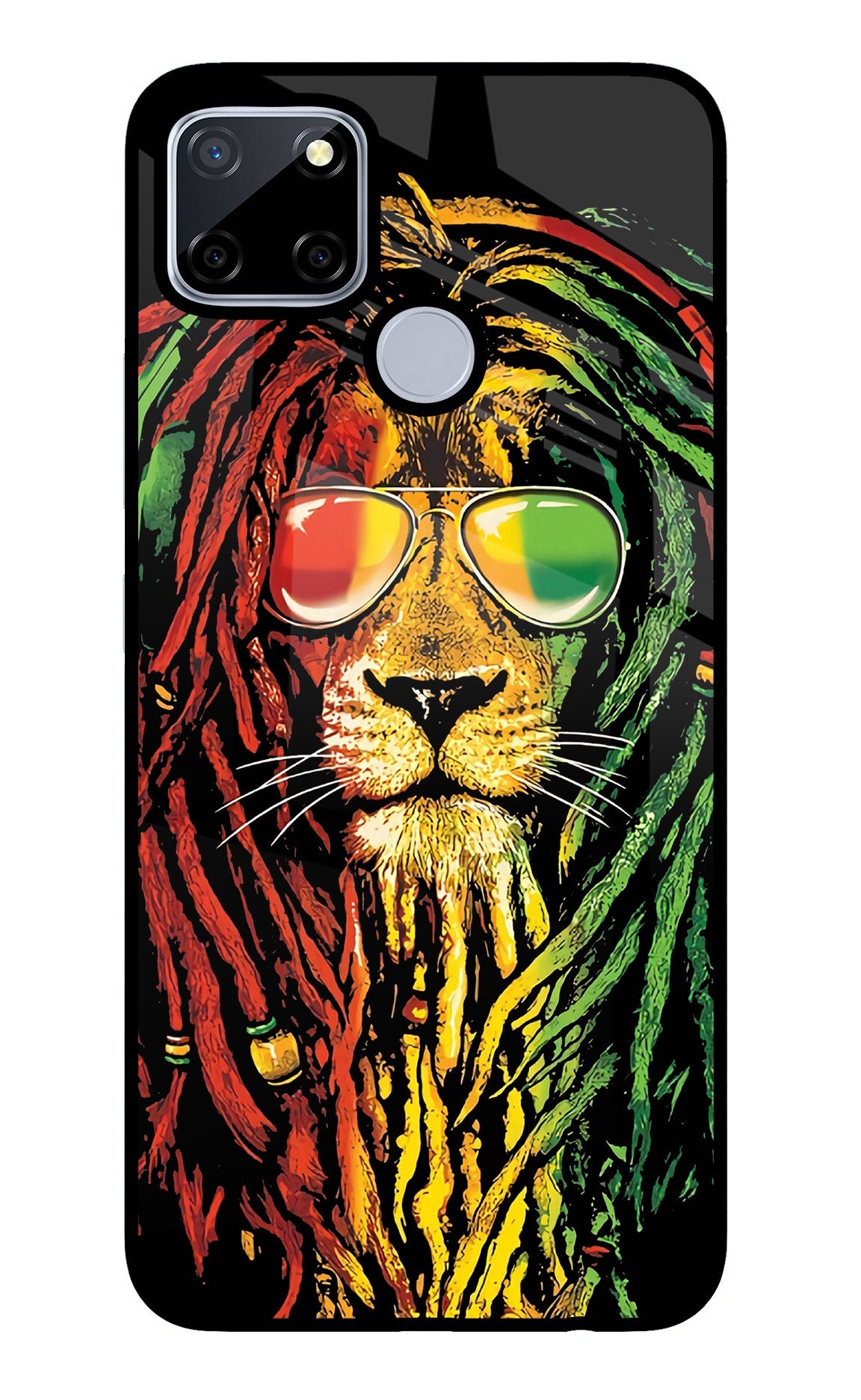 Rasta Lion Realme C12/Narzo 20 Glass Case