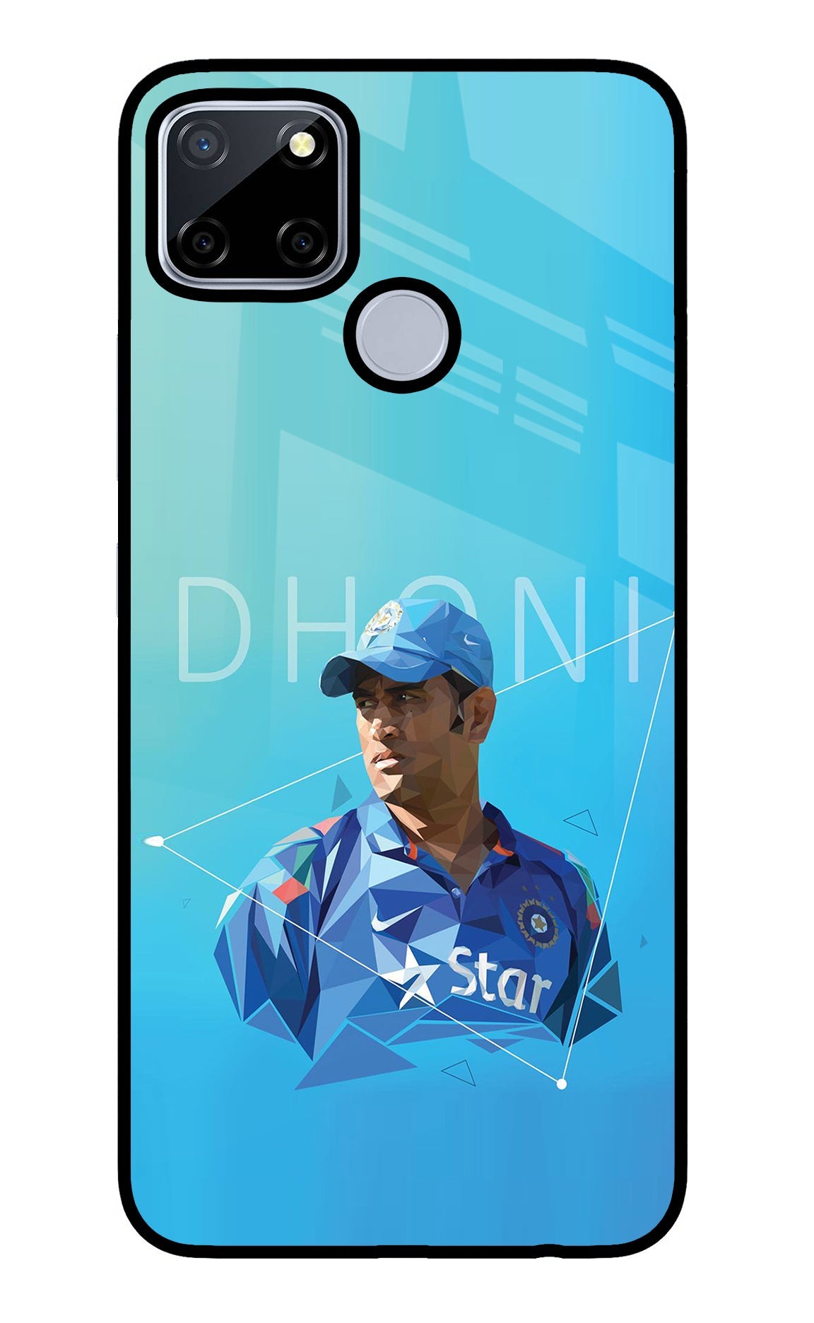 Dhoni Artwork Realme C12/Narzo 20 Back Cover