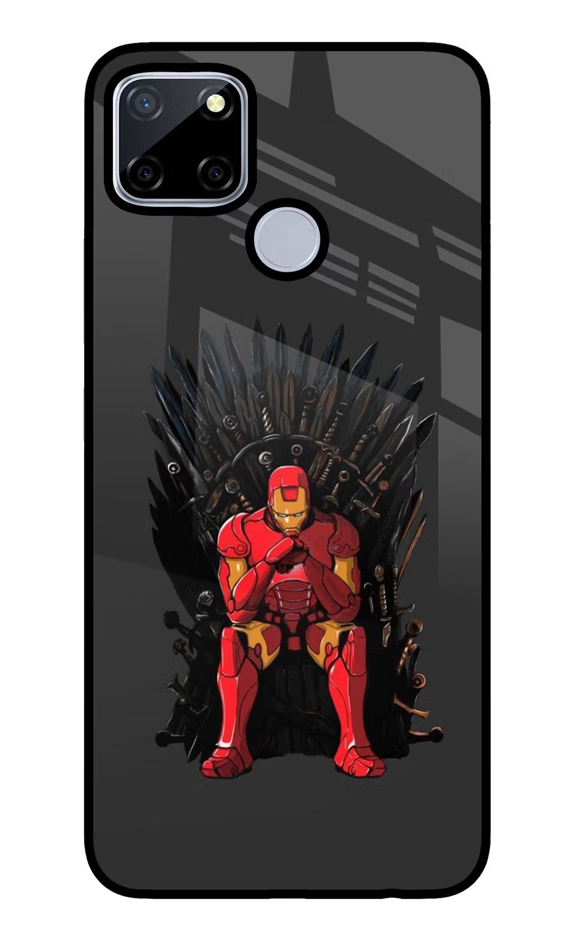 Ironman Throne Realme C12/Narzo 20 Glass Case Back Cover by Casekaro