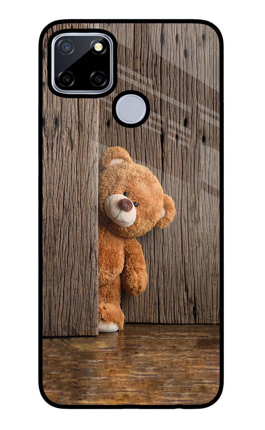 Teddy Wooden Realme C12/Narzo 20 Glass Case