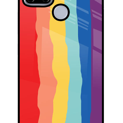 Rainbow Realme C12/Narzo 20 Glass Case Back Cover by Casekaro