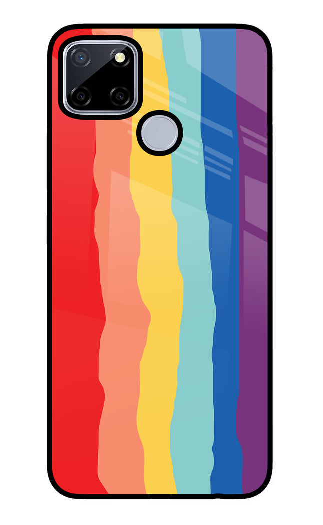 Rainbow Realme C12/Narzo 20 Glass Case Back Cover by Casekaro
