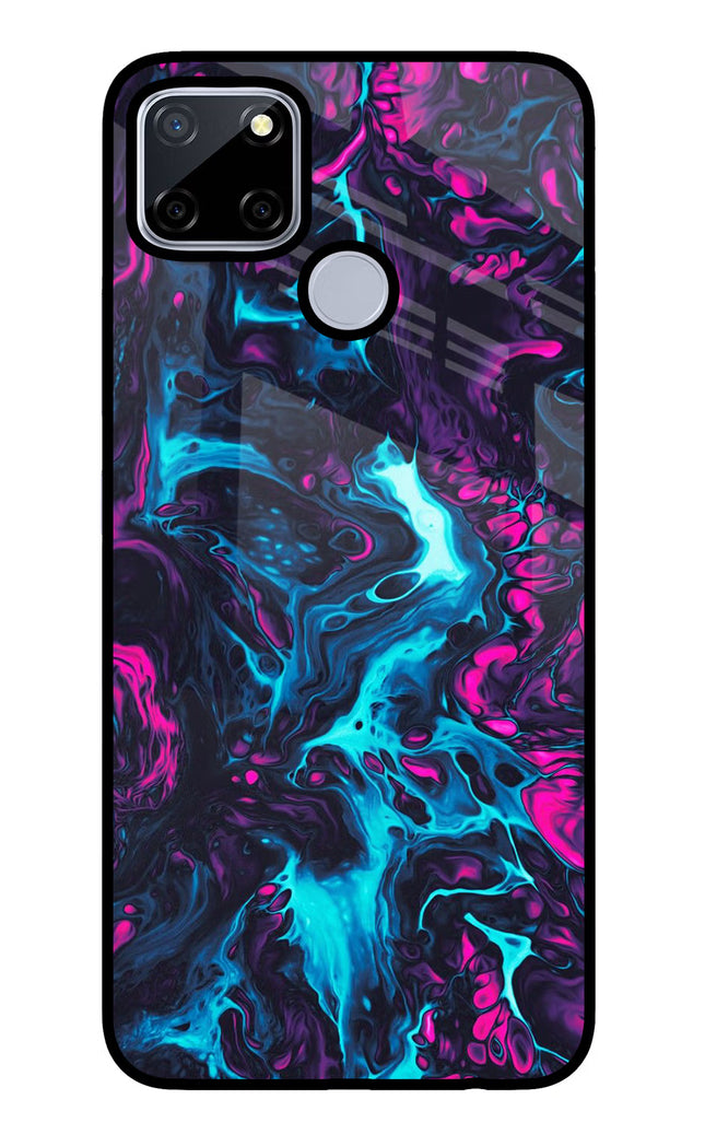 Abstract Realme C12/Narzo 20 Glass Case Back Cover by Casekaro