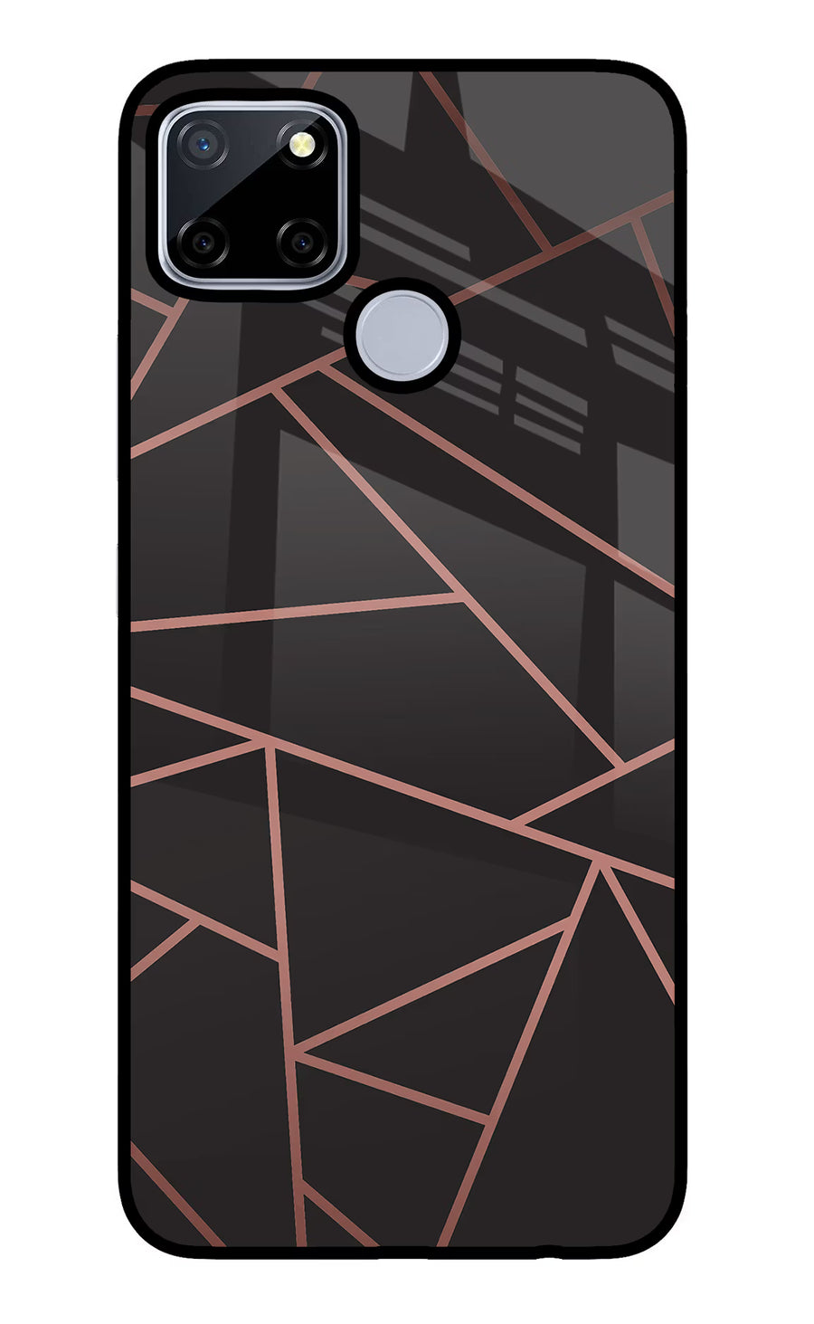 Geometric Pattern Realme C12/Narzo 20 Back Cover, Glass case