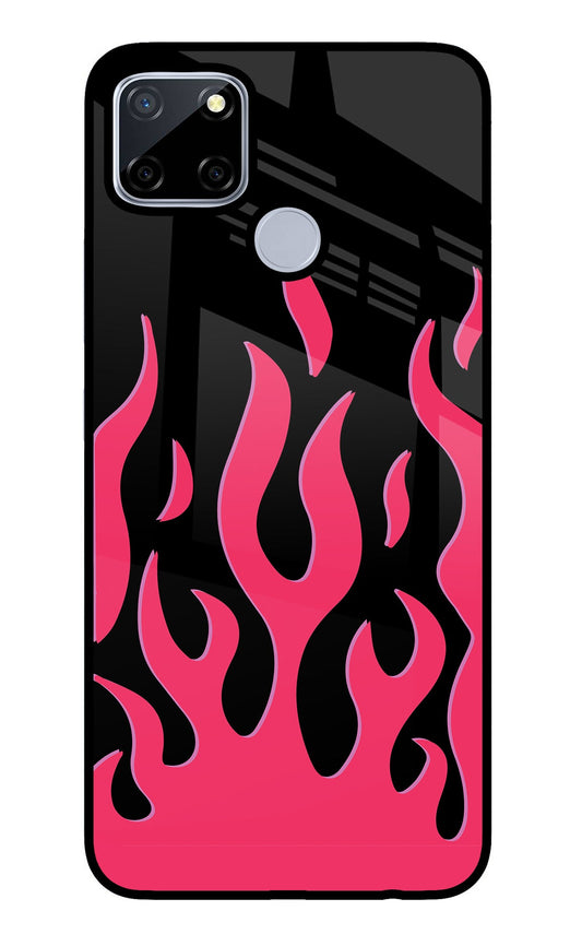 Fire Flames Realme C12/Narzo 20 Glass Case