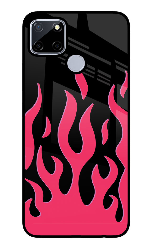 Fire Flames Realme C12/Narzo 20 Glass Case Back Cover by Casekaro
