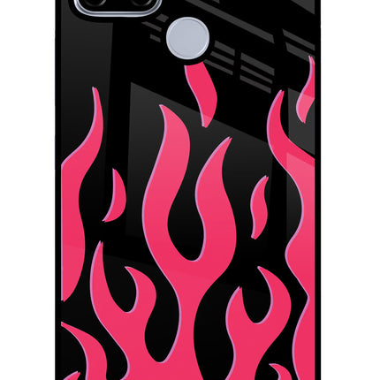 Fire Flames Realme C12/Narzo 20 Glass Case