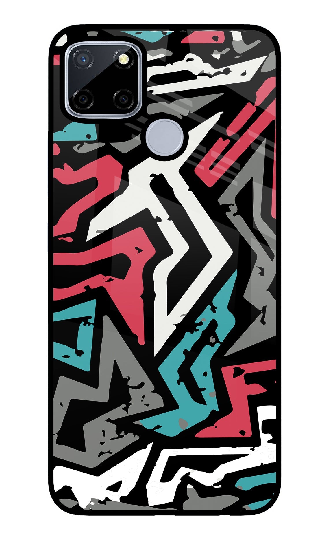 Geometric Graffiti Realme C12/Narzo 20 Glass Case