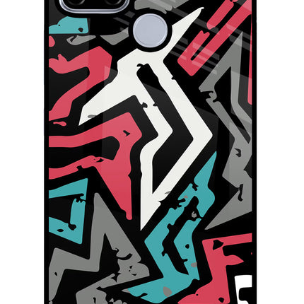 Geometric Graffiti Realme C12/Narzo 20 Glass Case Back Cover by Casekaro