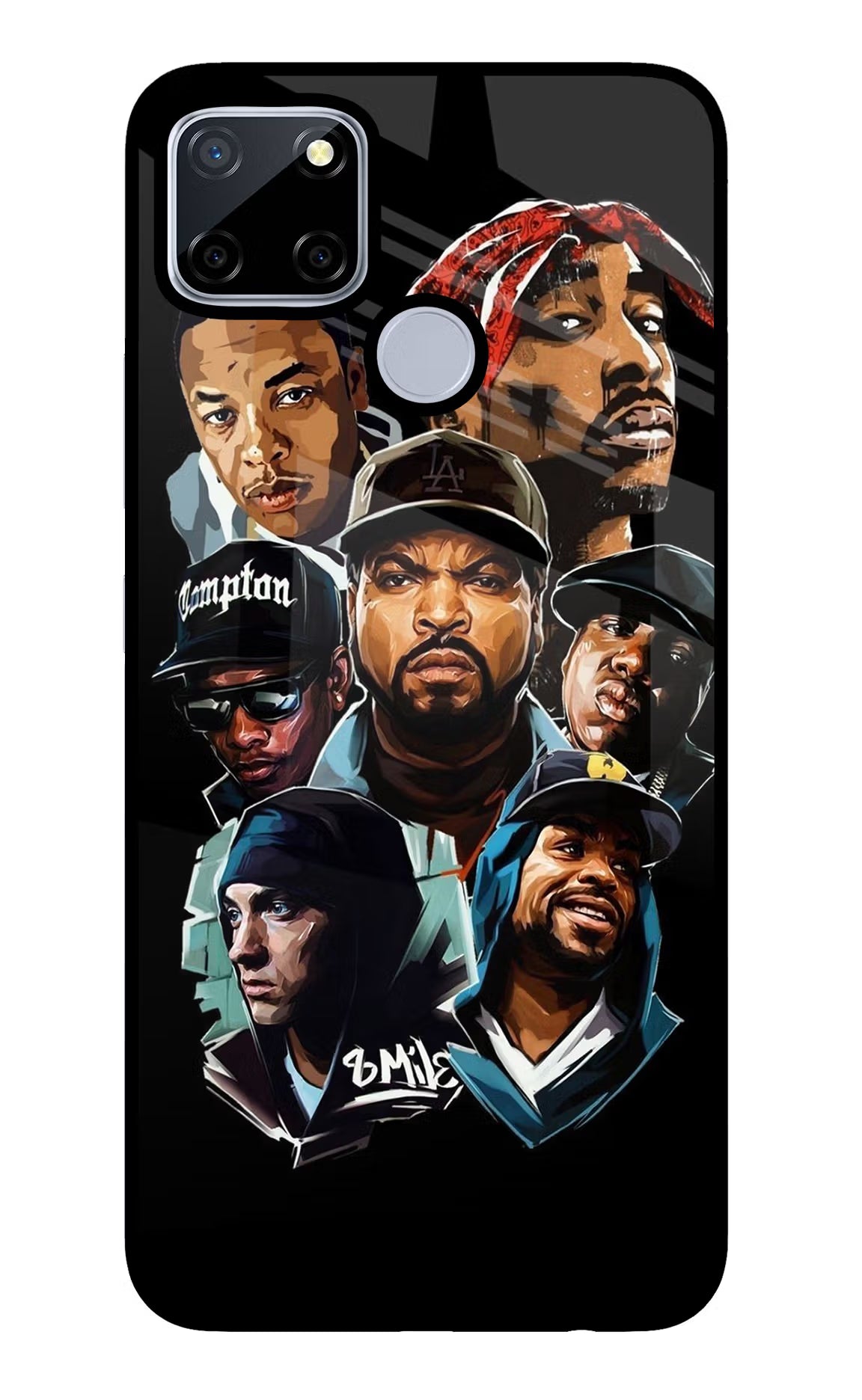 Rappers Realme C12/Narzo 20 Glass Case Back Cover by Casekaro