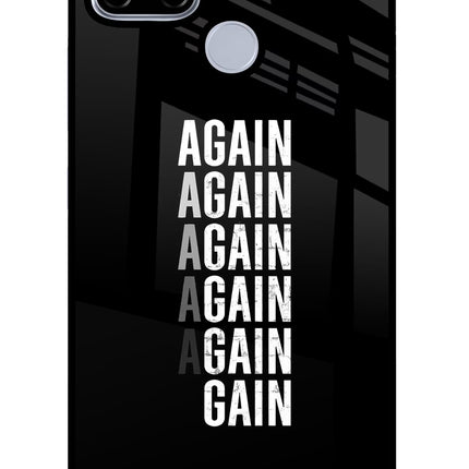 Again Again Gain Realme C12/Narzo 20 Glass Case Back Cover by Casekaro