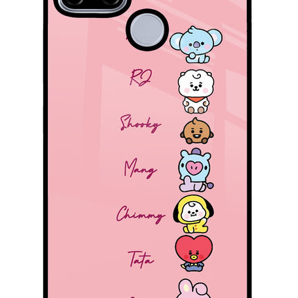 BTS names Realme C12/Narzo 20 Glass Case Back Cover by Casekaro