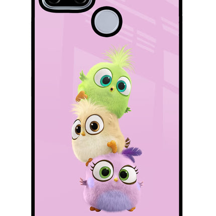 Cute Little Birds Realme C12/Narzo 20 Glass Case Back Cover by Casekaro