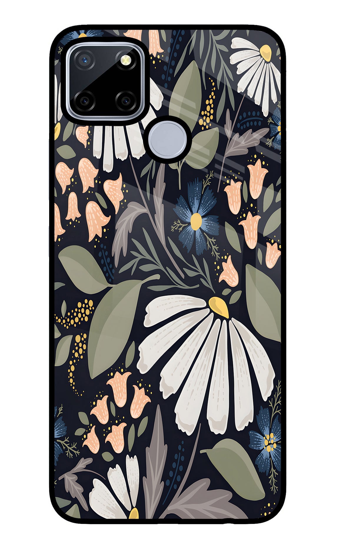 Flowers Art Realme C12/Narzo 20 Glass Case