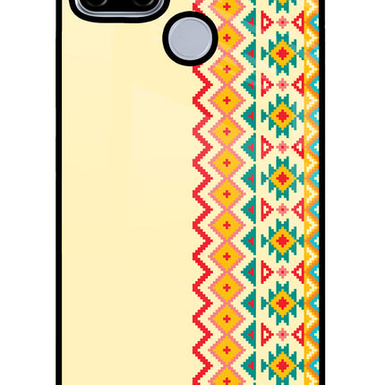 Ethnic Seamless Realme C12/Narzo 20 Glass Case Back Cover by Casekaro