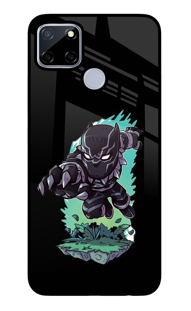 Black Panther Realme C12/Narzo 20 Glass Case Back Cover by Casekaro