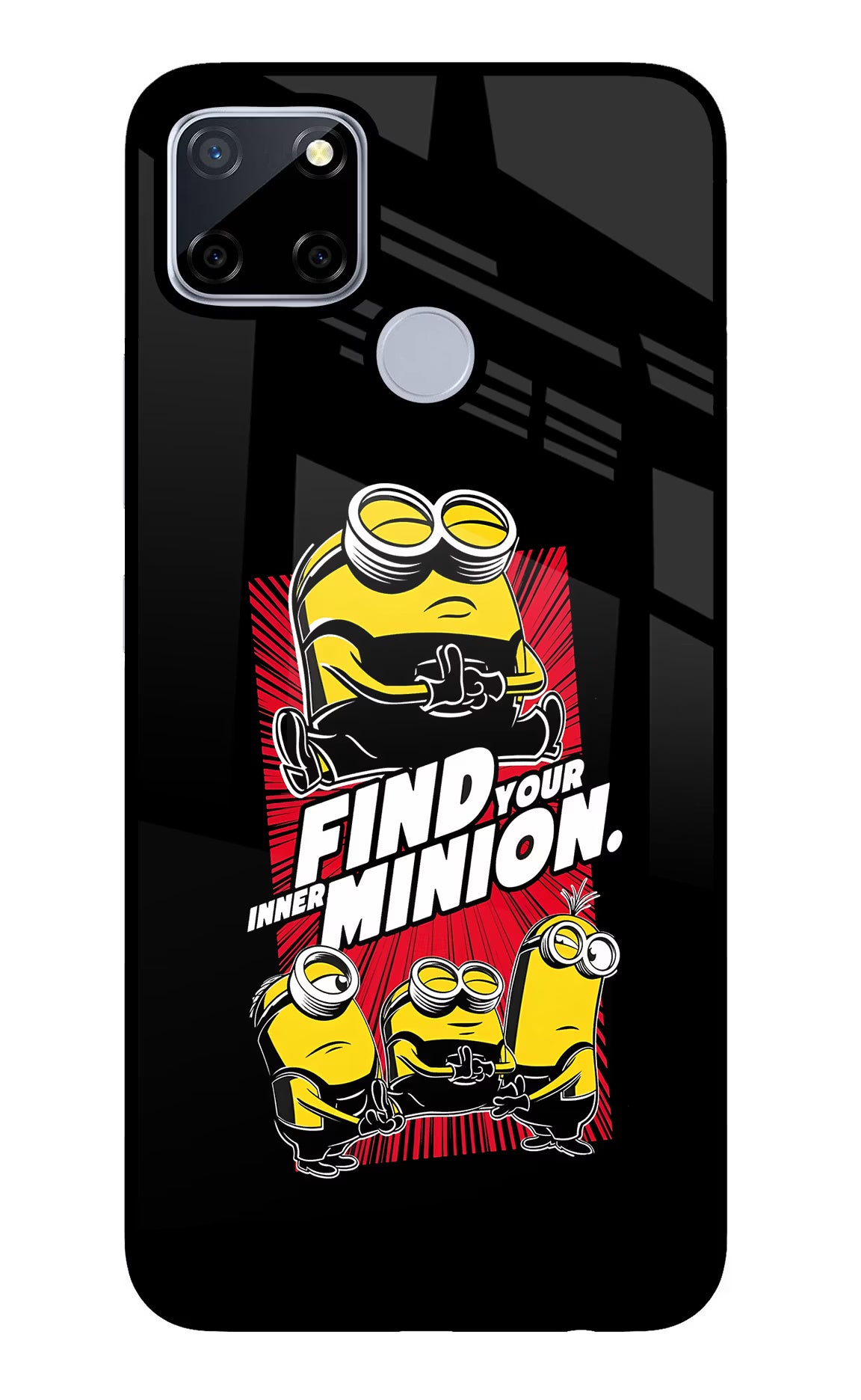 Find your inner Minion Realme C12/Narzo 20 Glass Case Back Cover by Casekaro