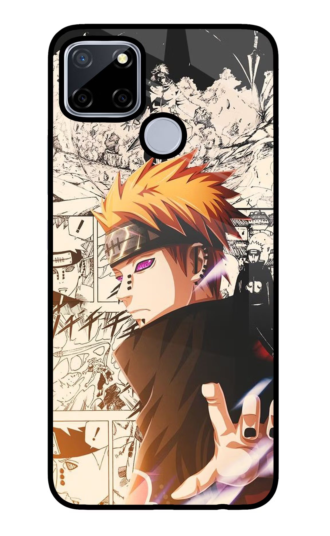 Pain Anime Realme C12/Narzo 20 Glass Case Back Cover by Casekaro