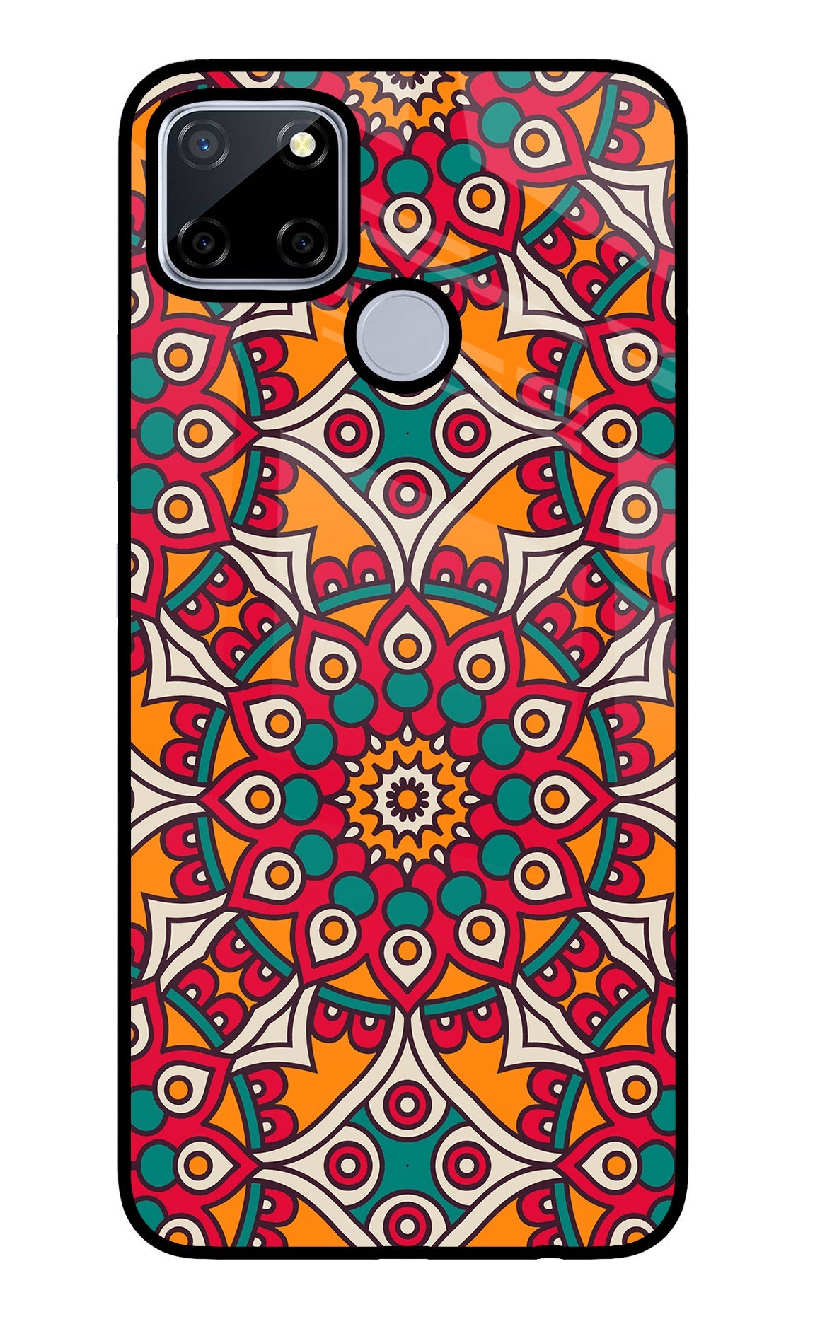 Mandala Art Realme C12/Narzo 20 Glass Case