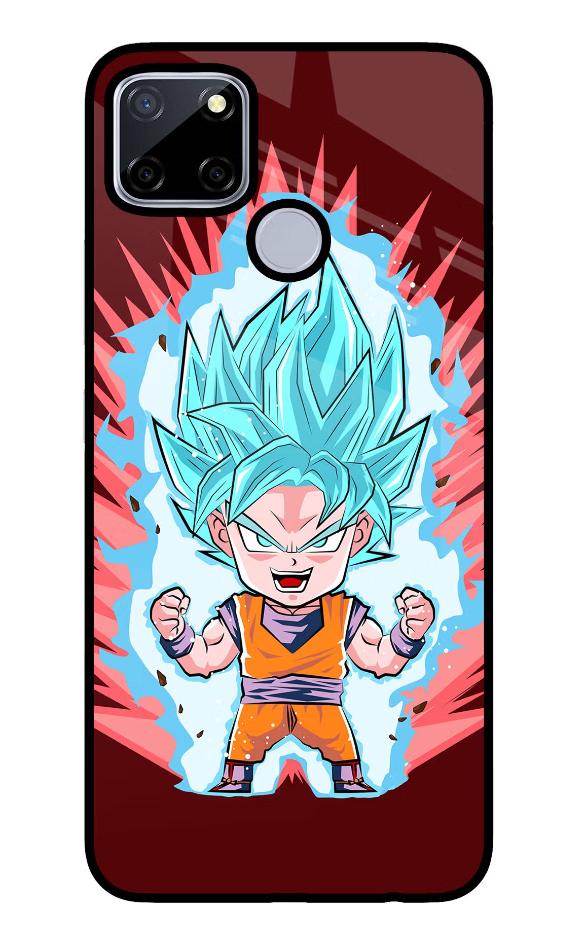 Goku Little Realme C12/Narzo 20 Glass Case Back Cover by Casekaro