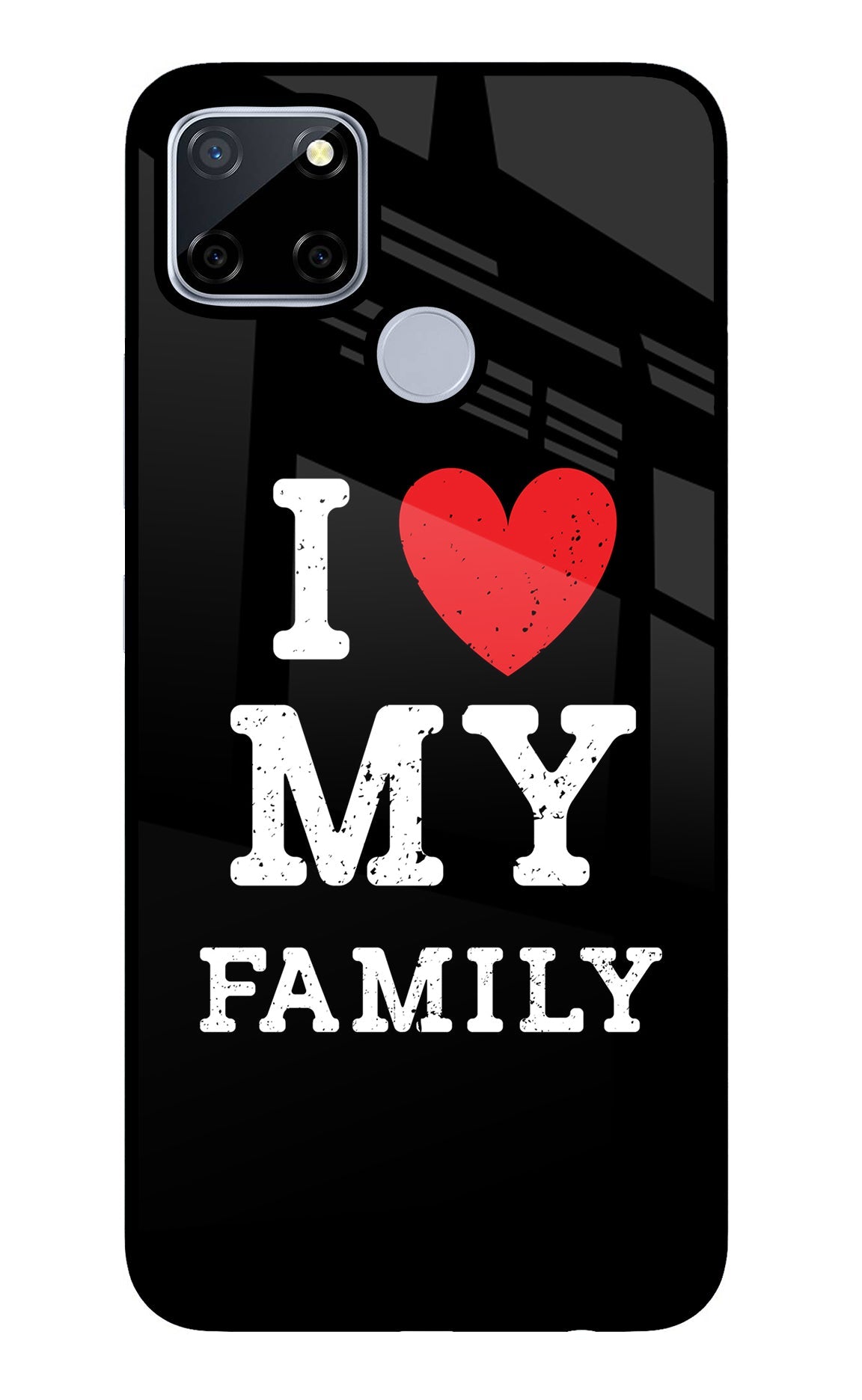 I Love My Family Realme C12/Narzo 20 Glass Case