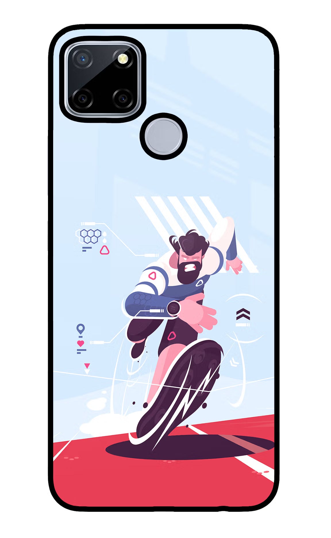 Run Pro Realme C12/Narzo 20 Glass Case Back Cover by Casekaro