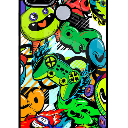 Game Doodle Realme C12/Narzo 20 Glass Case Back Cover by Casekaro