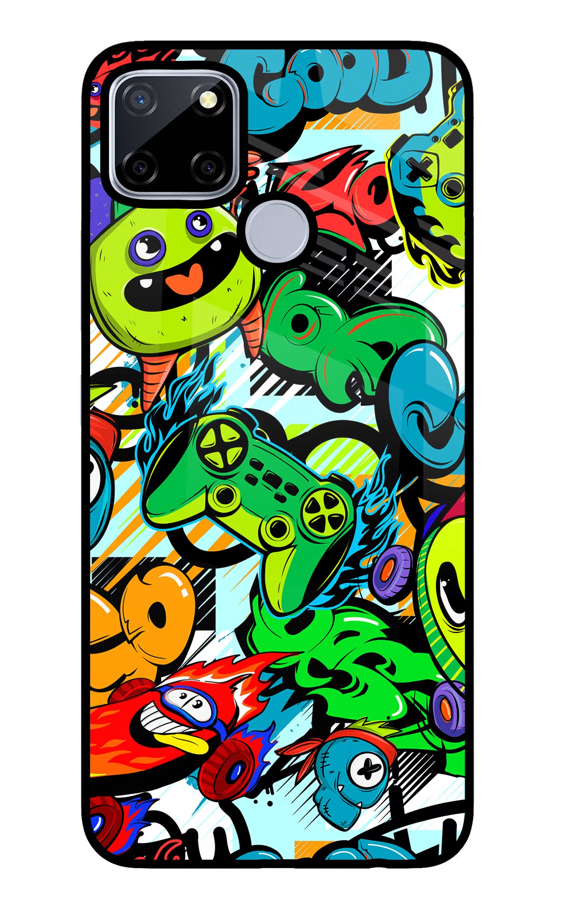 Game Doodle Realme C12/Narzo 20 Glass Case