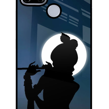 Shri Krishna Silhouette Realme C12/Narzo 20 Glass Case Back Cover by Casekaro