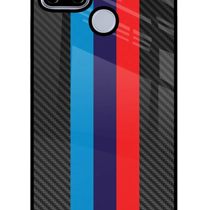 BMW Stripes Pattern Realme C12/Narzo 20 Glass Case